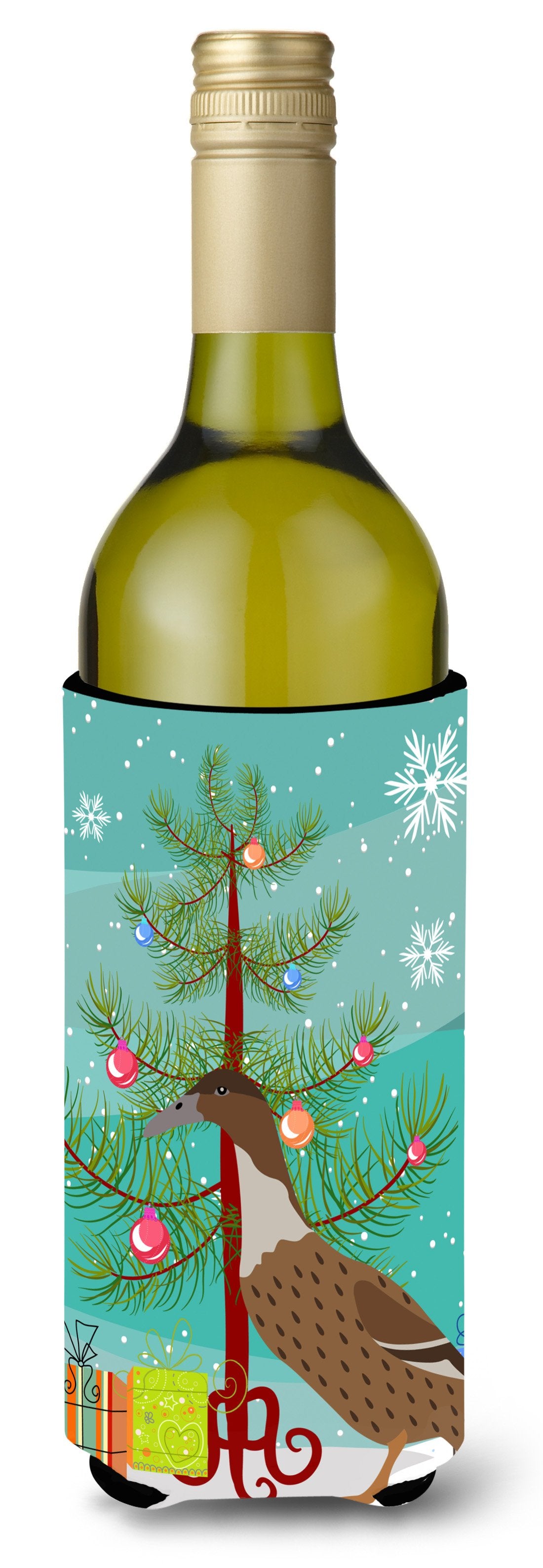 Dutch Hook Bill Duck Christmas Wine Bottle Beverge Insulator Hugger BB9228LITERK by Caroline&#39;s Treasures