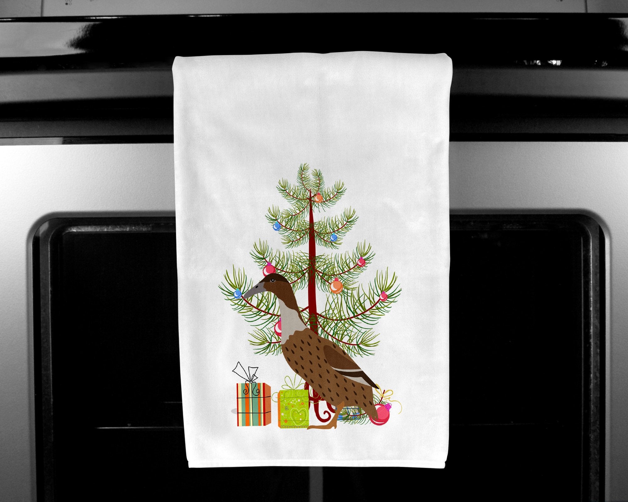 Dutch Hook Bill Duck Christmas White Kitchen Towel Set of 2 BB9228WTKT by Caroline's Treasures