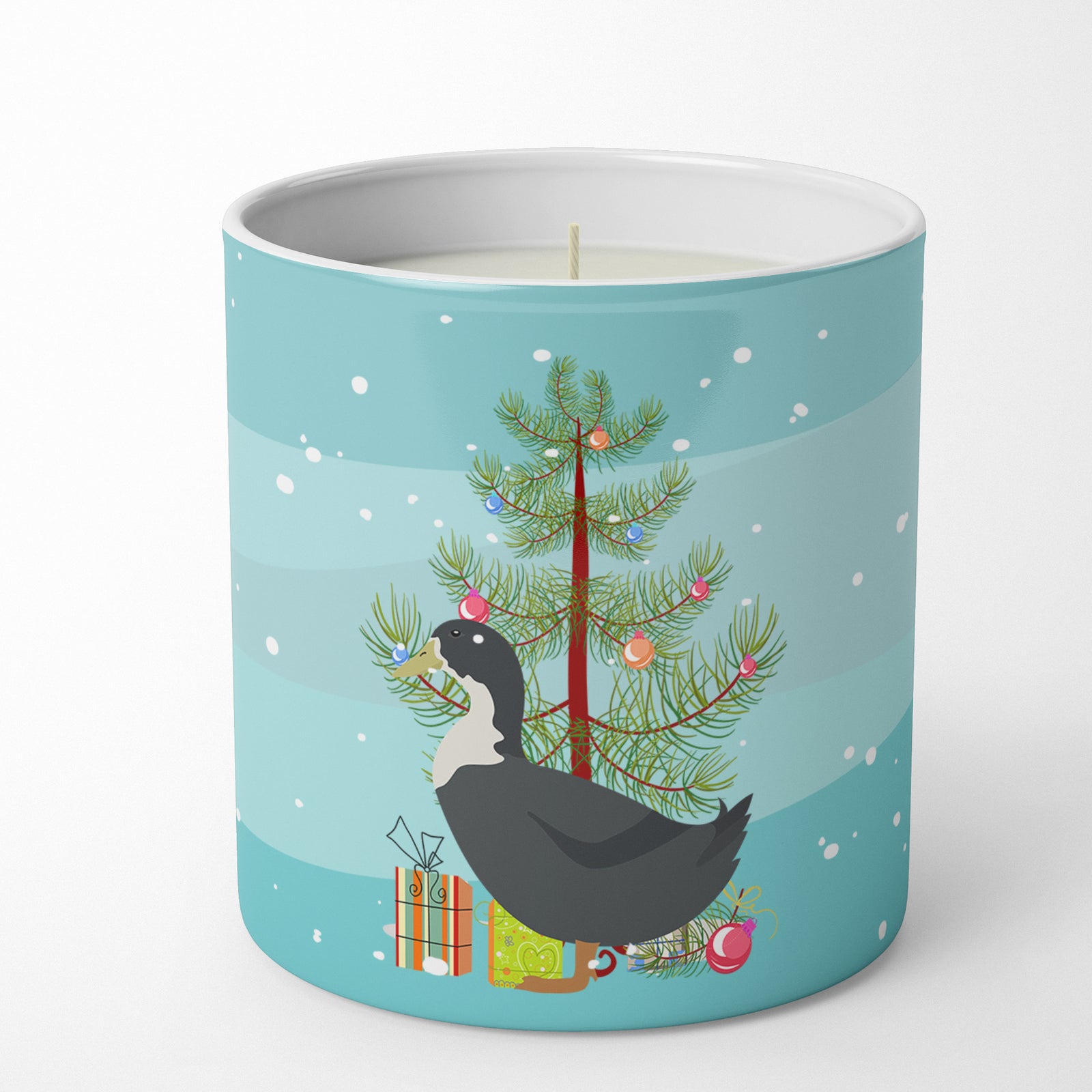 Caroline's Treasures Blue Swedish Duck Christmas 10 oz Decorative Soy Candle