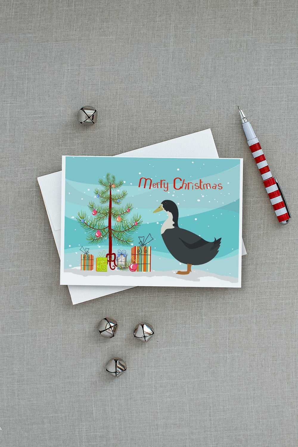 Blue Swedish Duck Christmas Greeting Cards and Envelopes Pack of 8 - the-store.com
