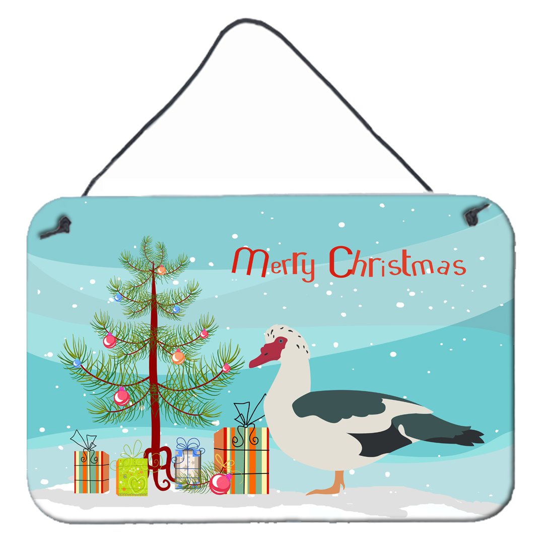 Muscovy Duck Christmas Wall or Door Hanging Prints BB9231DS812 by Caroline&#39;s Treasures