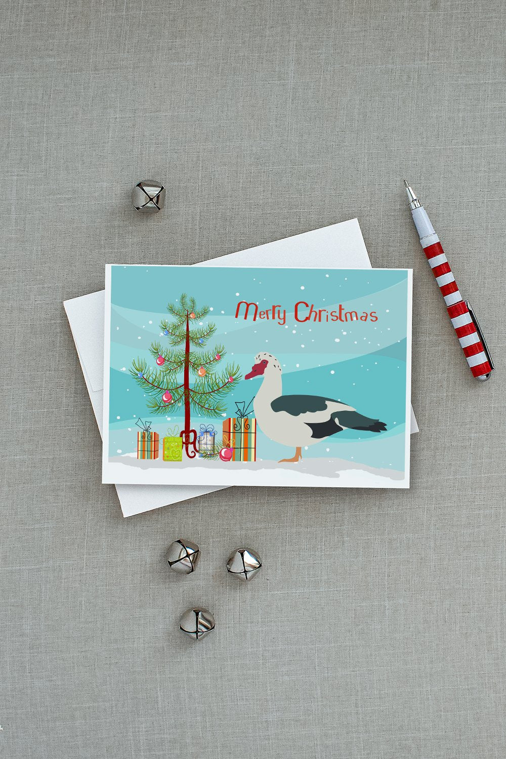 Muscovy Duck Christmas Greeting Cards and Envelopes Pack of 8 - the-store.com