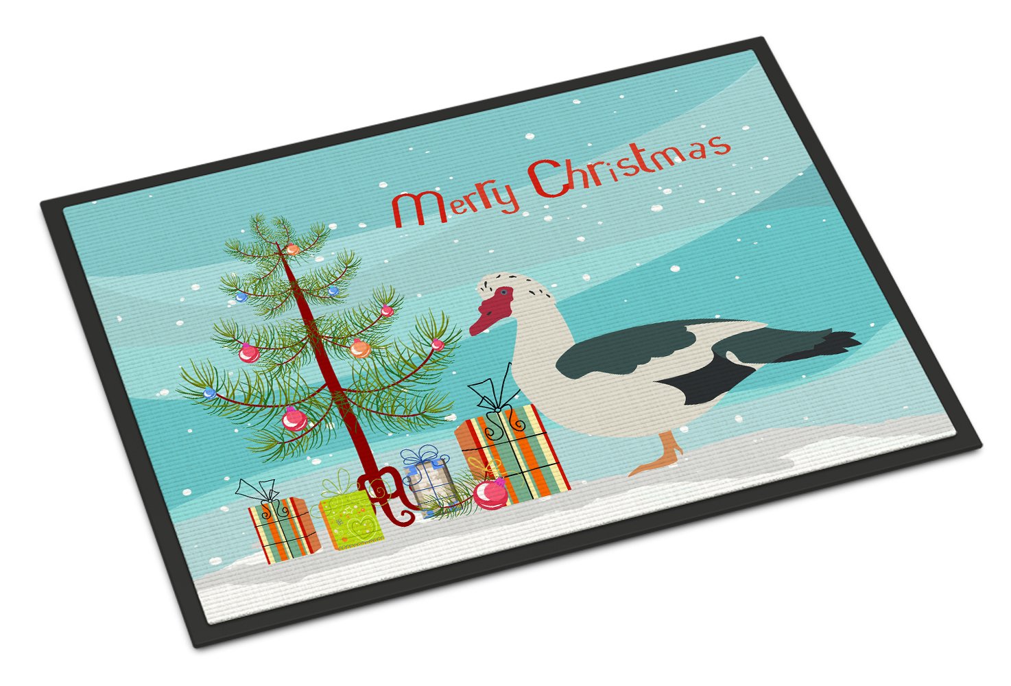 Muscovy Duck Christmas Indoor or Outdoor Mat 24x36 BB9231JMAT by Caroline's Treasures