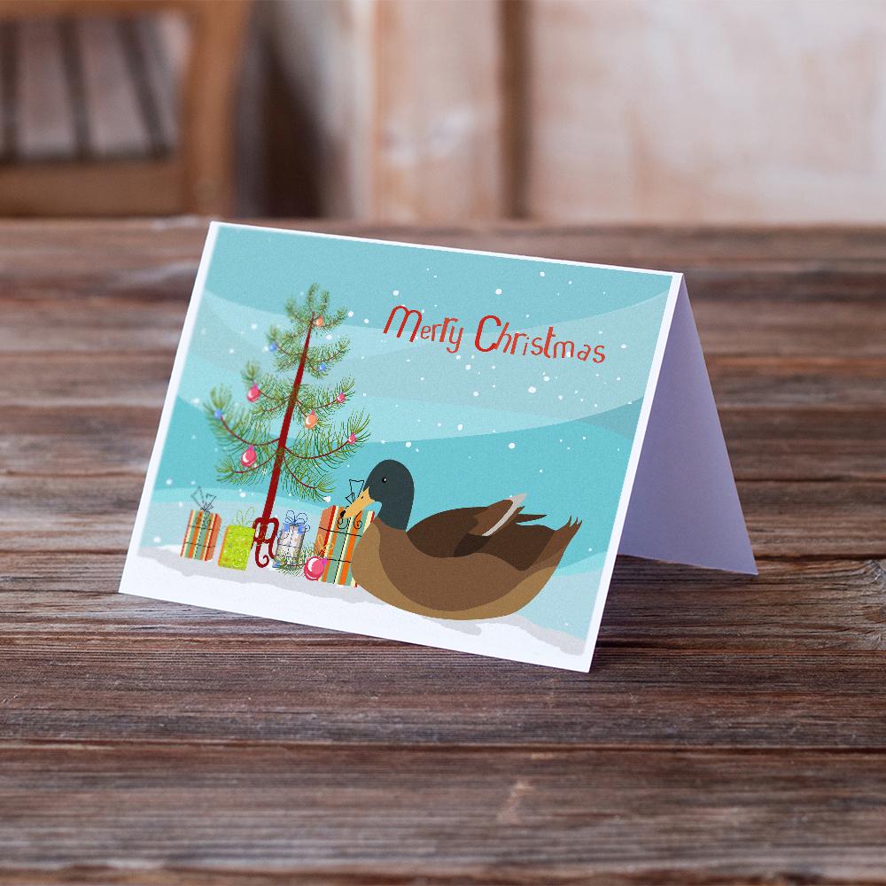 Khaki Campbell Duck Christmas Greeting Cards and Envelopes Pack of 8 - the-store.com