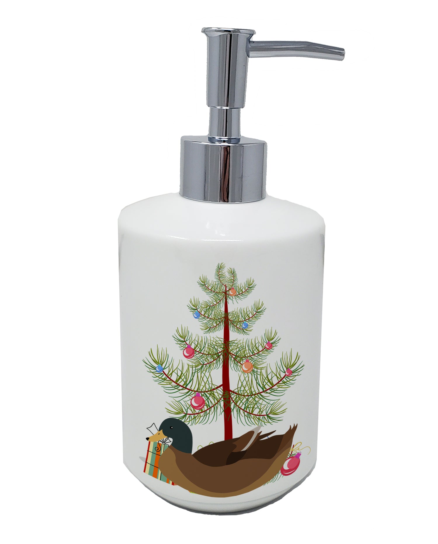 Buy this Khaki Campbell Duck Christmas Ceramic Soap Dispenser