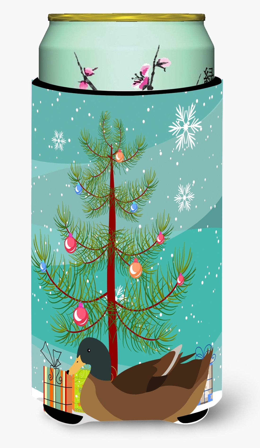 Khaki Campbell Duck Christmas Tall Boy Beverage Insulator Hugger BB9233TBC by Caroline&#39;s Treasures