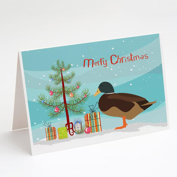 Buy this Silver Bantam Duck Christmas Greeting Cards and Envelopes Pack of 8