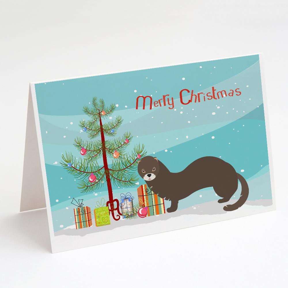 Buy this Russian or European Mink Christmas Greeting Cards and Envelopes Pack of 8