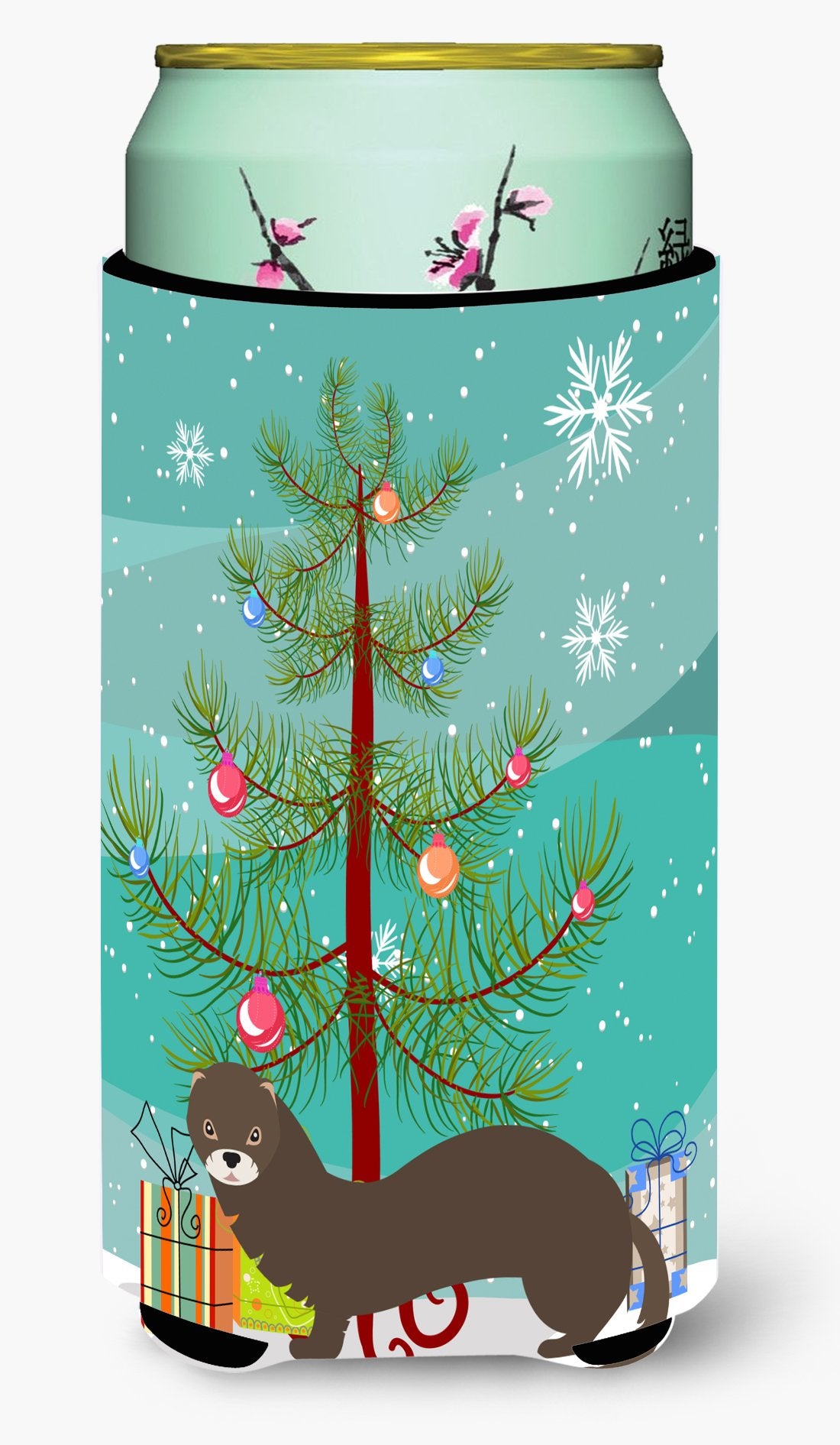 Russian or European Mink Christmas Tall Boy Beverage Insulator Hugger BB9235TBC by Caroline's Treasures