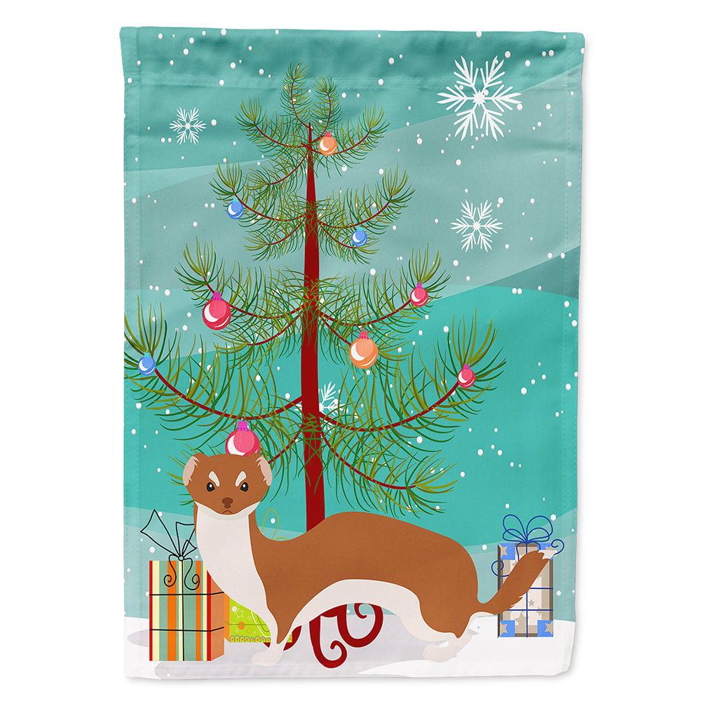 Weasel Christmas Flag Canvas House Size BB9237CHF  the-store.com.