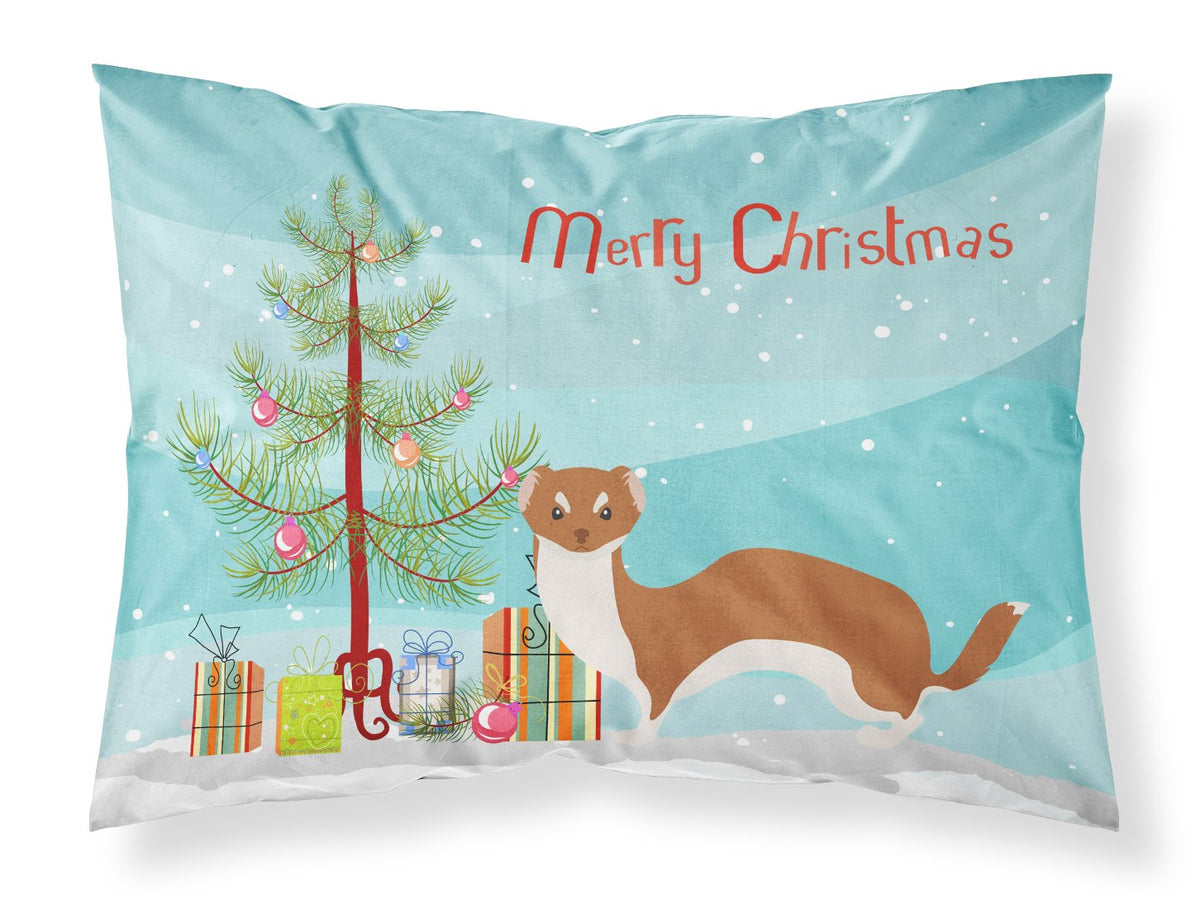 Weasel Christmas Fabric Standard Pillowcase BB9237PILLOWCASE by Caroline&#39;s Treasures