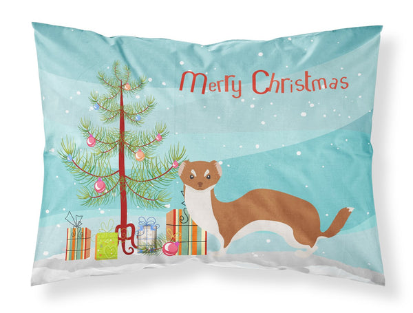 Weasel Christmas Fabric Standard Pillowcase BB9237PILLOWCASE by Caroline's Treasures
