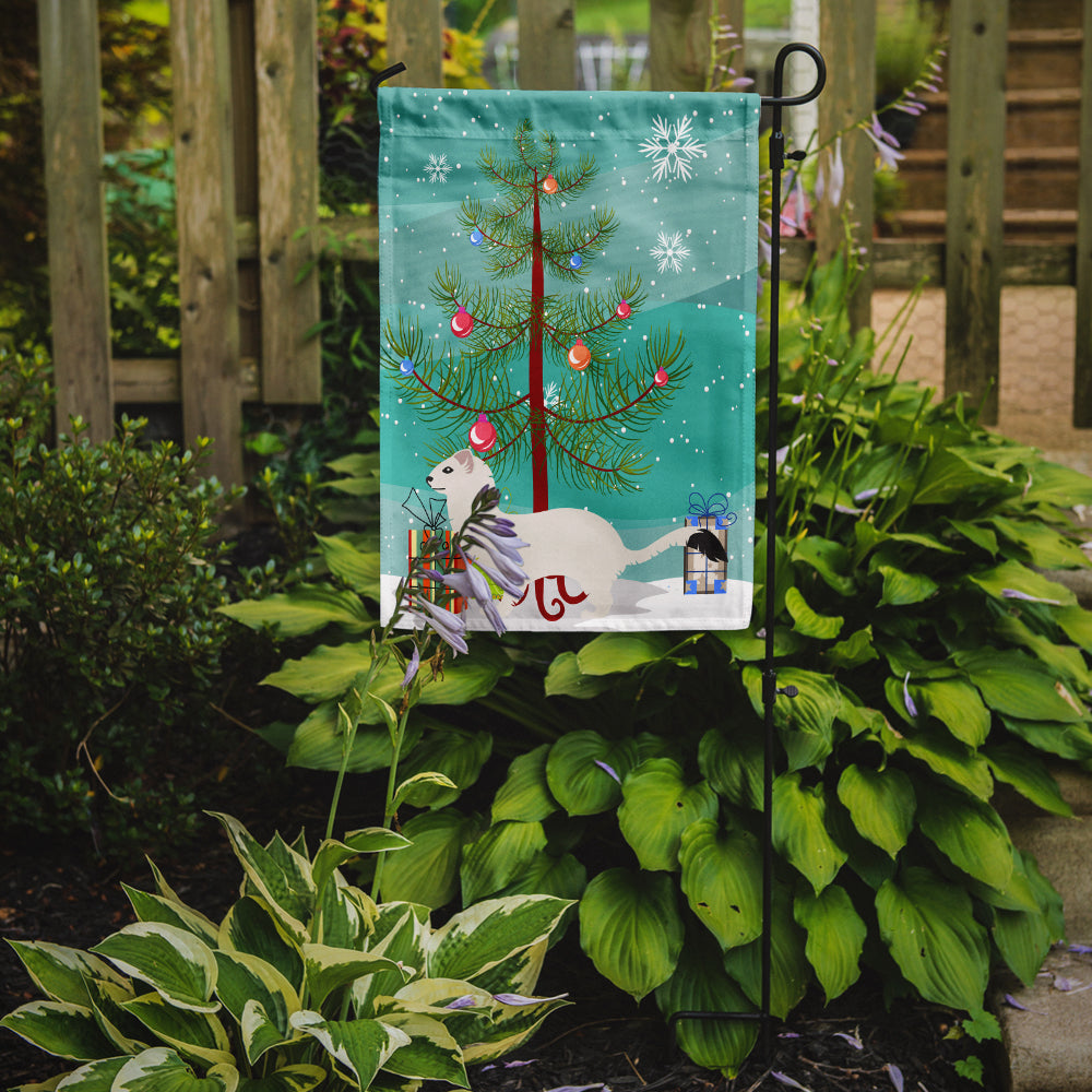 Stoat Short-tailed Weasel Christmas Flag Garden Size BB9239GF  the-store.com.