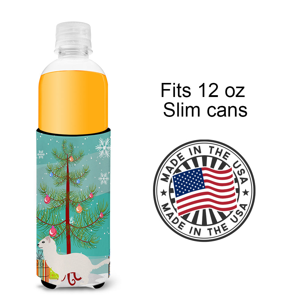 Stoat Short-tailed Weasel Christmas  Ultra Hugger for slim cans BB9239MUK