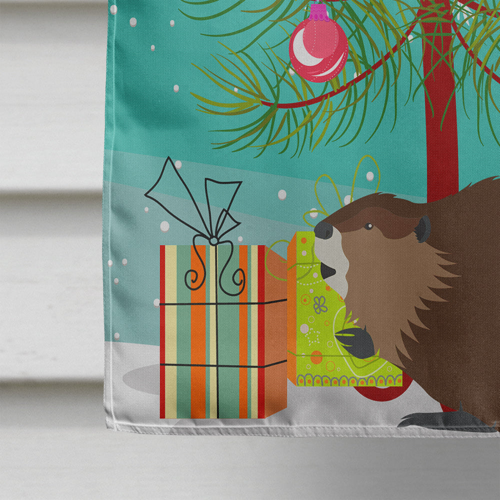Eurasian Beaver Christmas Flag Canvas House Size BB9240CHF