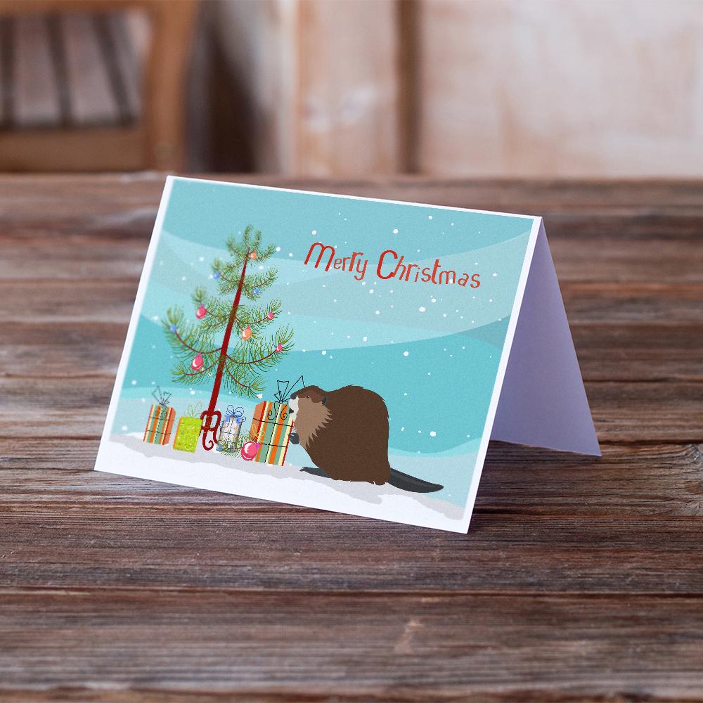 Eurasian Beaver Christmas Greeting Cards and Envelopes Pack of 8 - the-store.com
