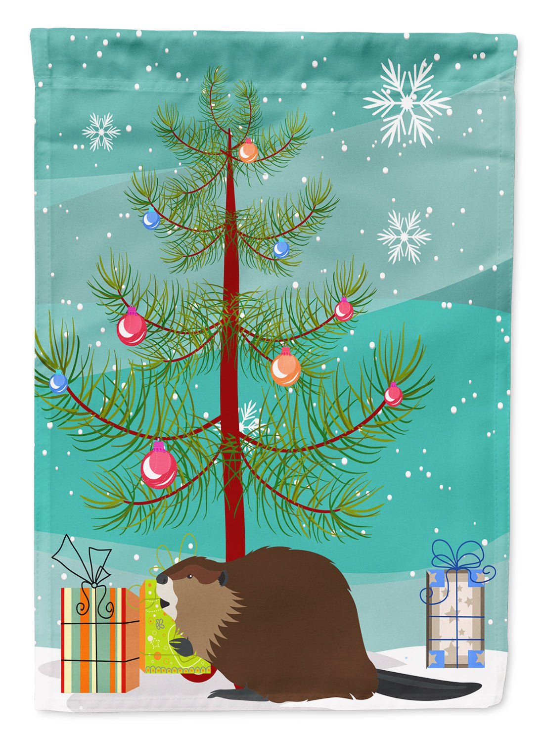 Eurasian Beaver Christmas Flag Garden Size BB9240GF