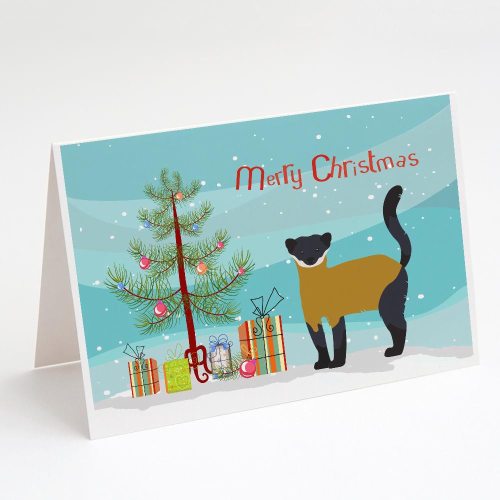 Buy this Yellow-Throated Marten Christmas Greeting Cards and Envelopes Pack of 8