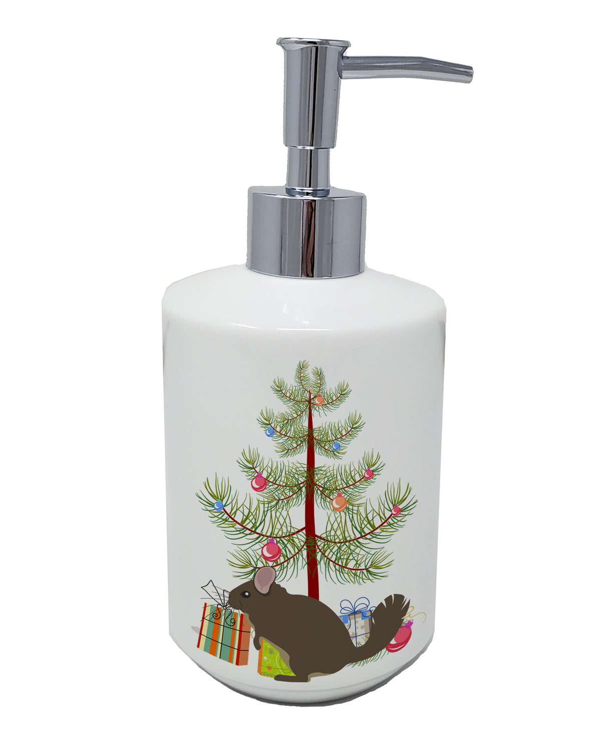 Buy this Chinchilla Christmas Ceramic Soap Dispenser