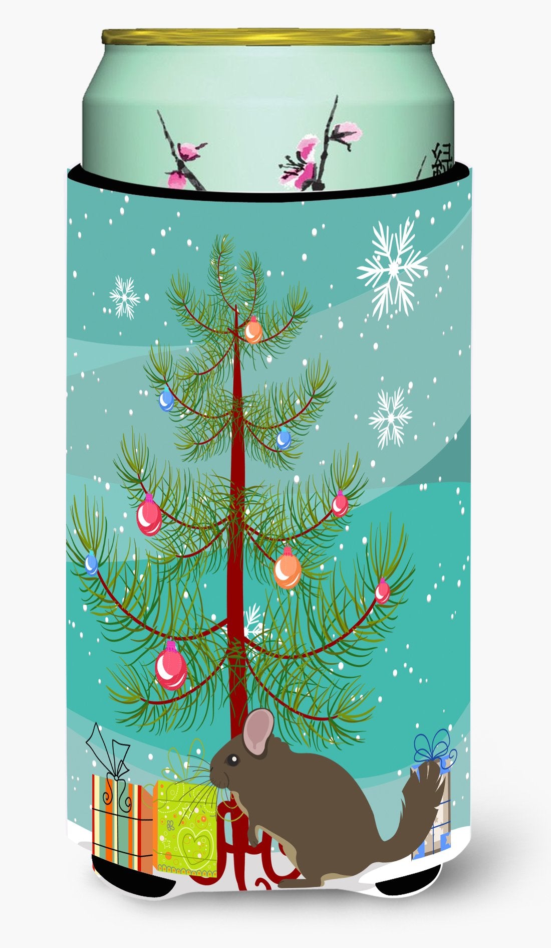 Chinchilla Christmas Tall Boy Beverage Insulator Hugger BB9242TBC by Caroline&#39;s Treasures