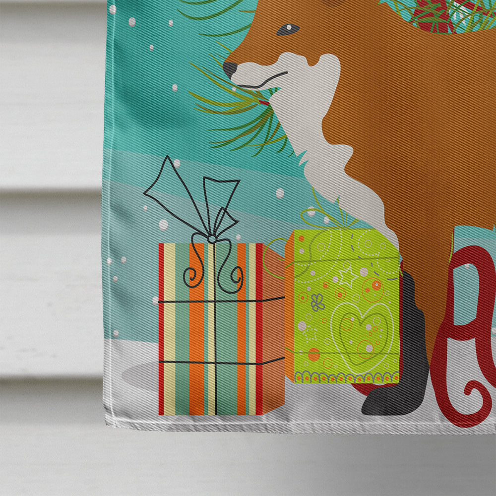 Red Fox Christmas Flag Canvas House Size BB9243CHF  the-store.com.
