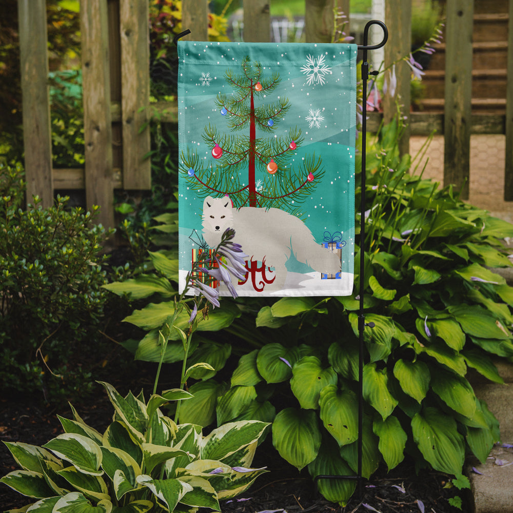Caroline's Treasures White Arctic Fox Christmas Garden Flag - Outdoor Decorative Yard Flag BB9244GF