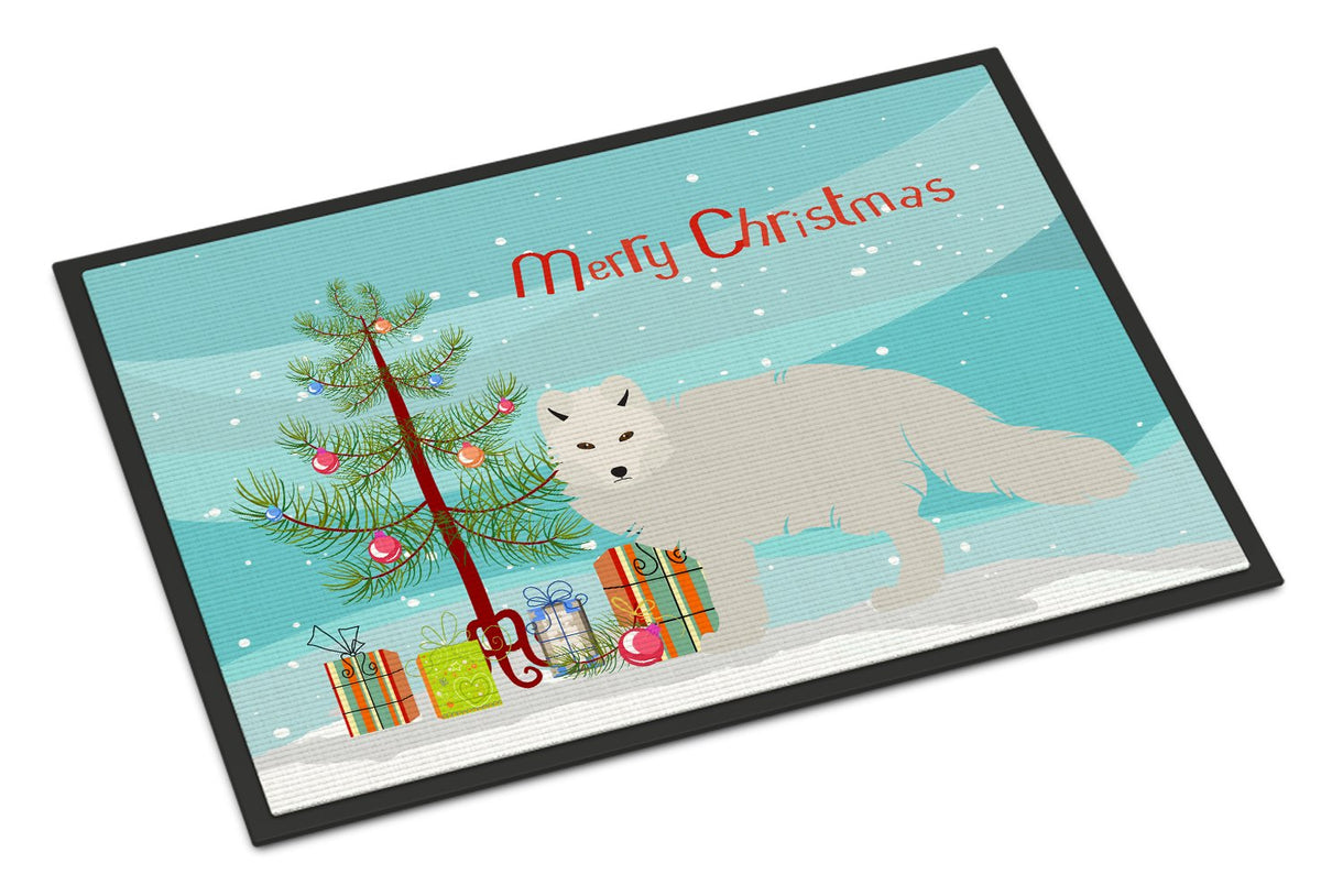 White Arctic Fox Christmas Indoor or Outdoor Mat 24x36 BB9244JMAT by Caroline&#39;s Treasures