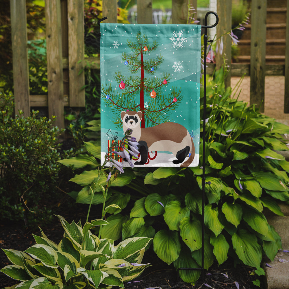 Caroline's Treasures Ferret Christmas Garden Flag - Outdoor Decorative Yard Flag BB9245GF