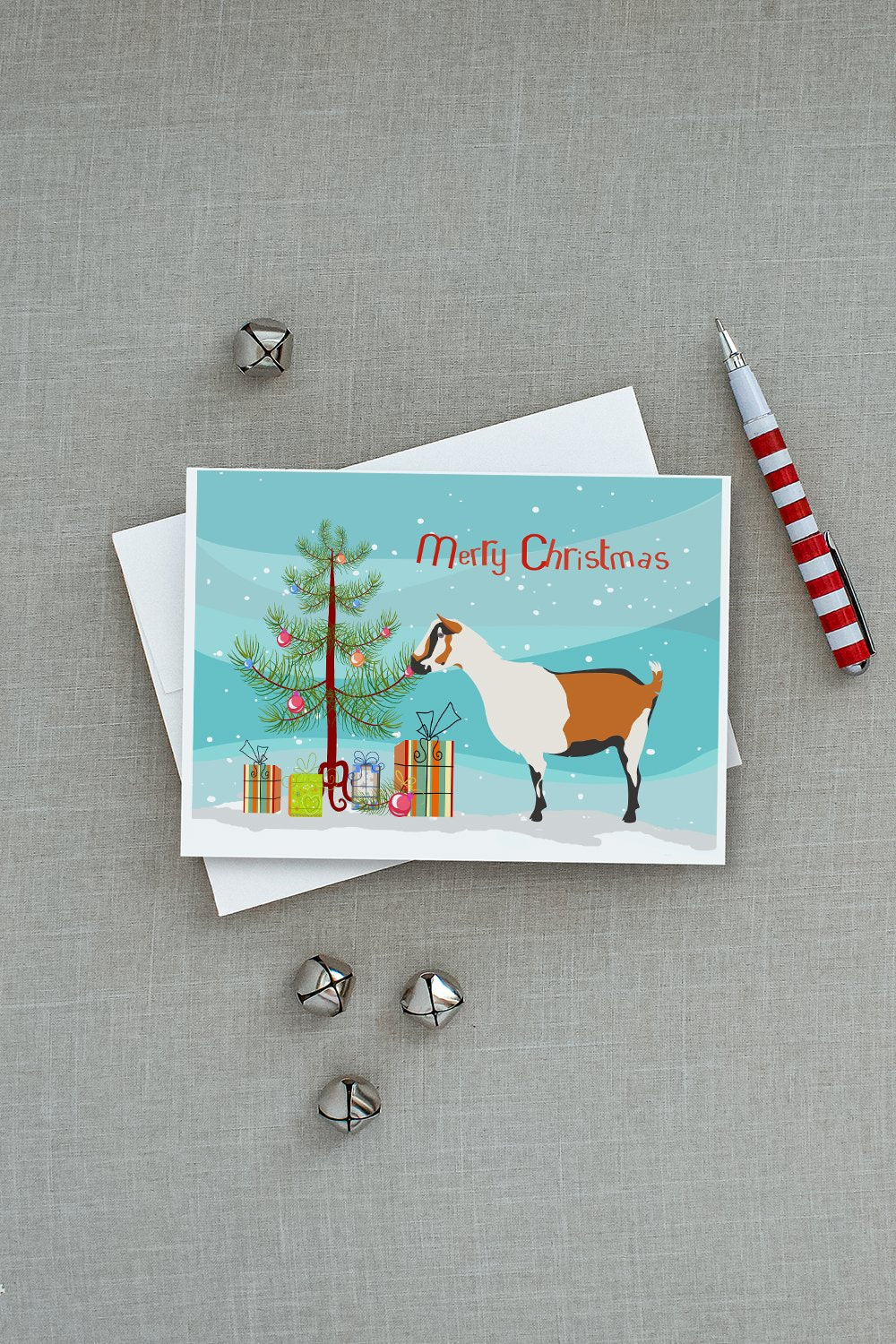 Alpine Goat Christmas Greeting Cards and Envelopes Pack of 8 - the-store.com