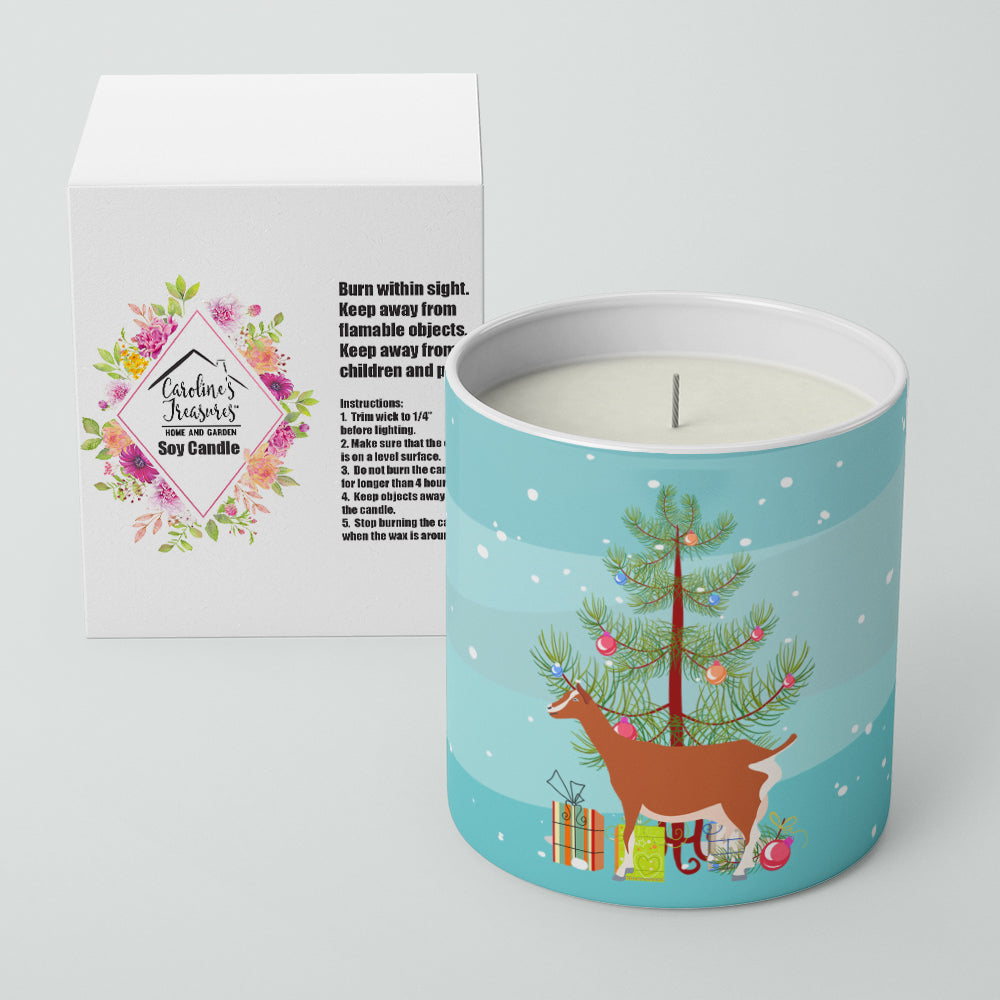 Toggenburger Goat Christmas 10 oz Decorative Soy Candle - the-store.com