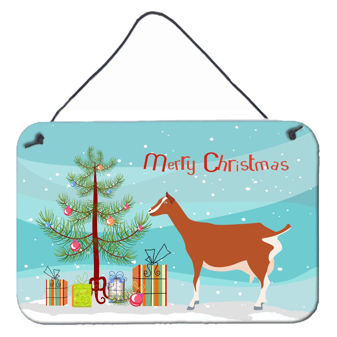 Toggenburger Goat Christmas Wall or Door Hanging Prints BB9248DS812 by Caroline&#39;s Treasures