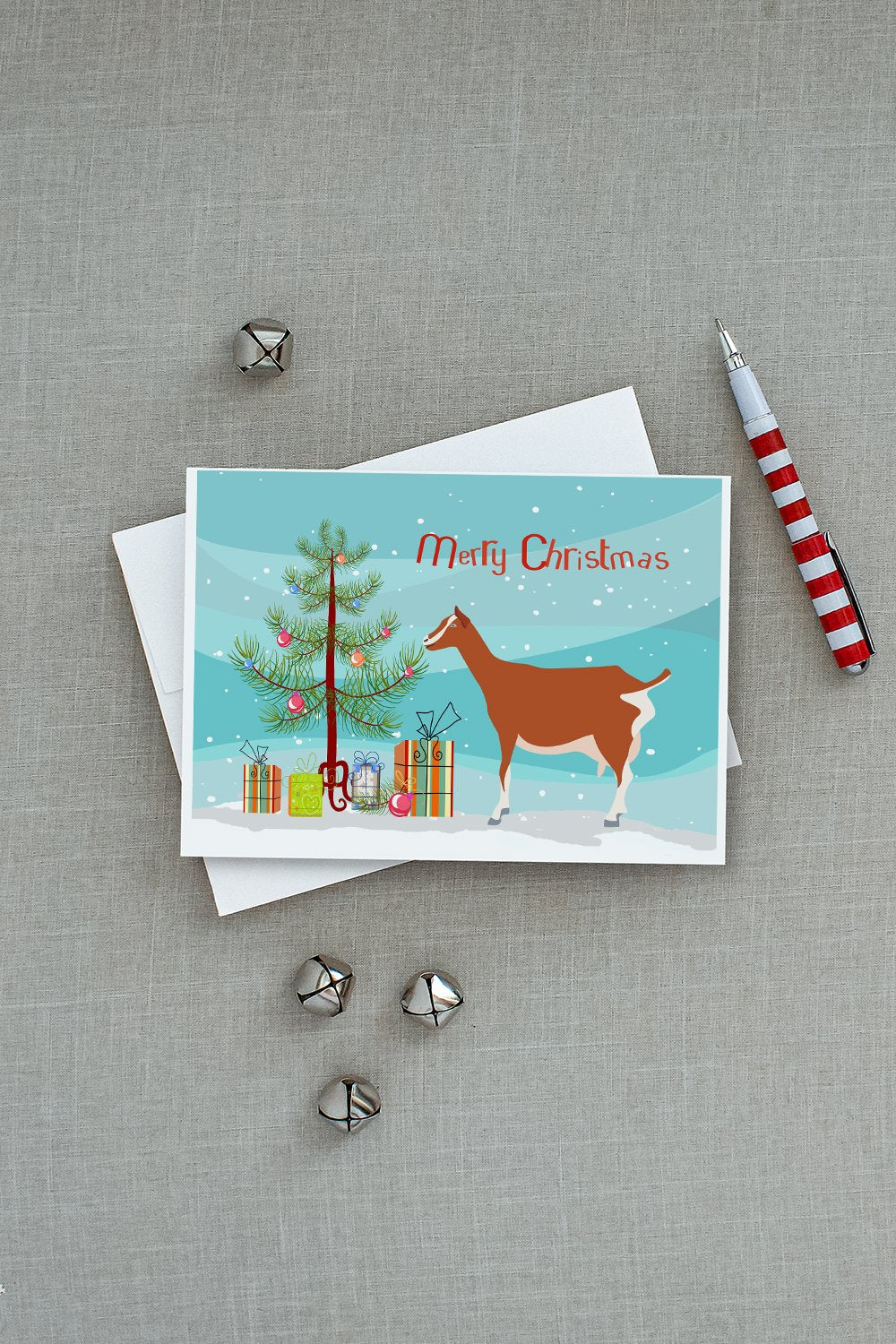 Toggenburger Goat Christmas Greeting Cards and Envelopes Pack of 8 - the-store.com
