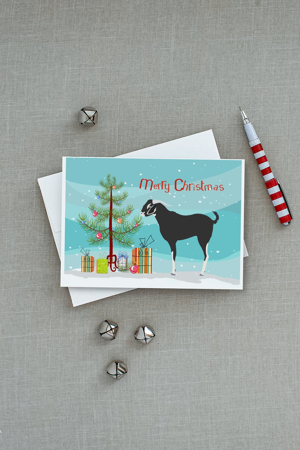 Black Bengal Goat Christmas Greeting Cards and Envelopes Pack of 8 - the-store.com