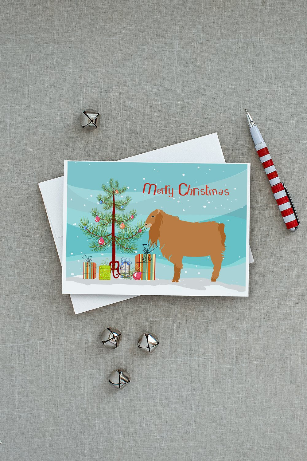 American Lamancha Goat Christmas Greeting Cards and Envelopes Pack of 8 - the-store.com