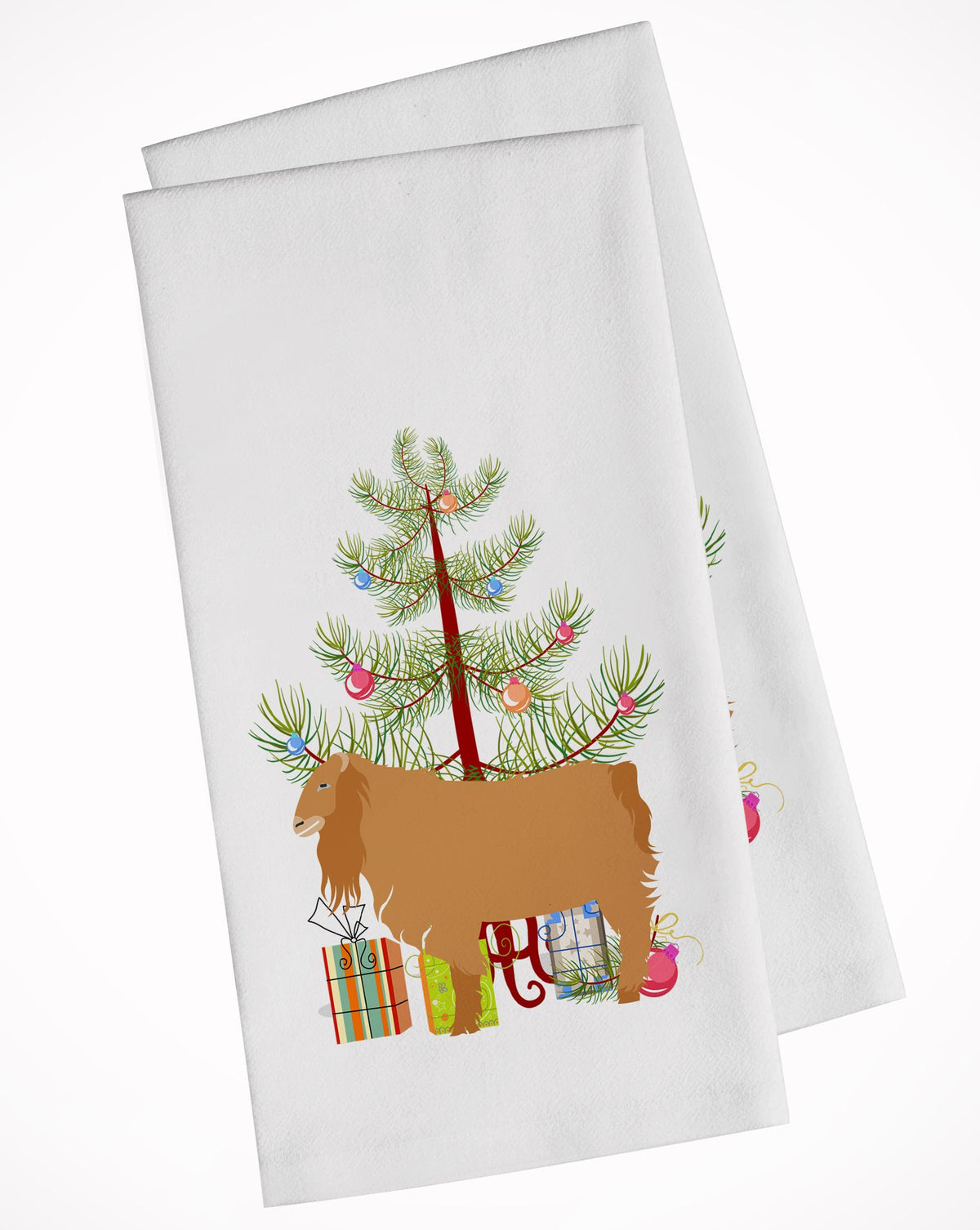 American Lamancha Goat Christmas White Kitchen Towel Set of 2 BB9252WTKT by Caroline&#39;s Treasures