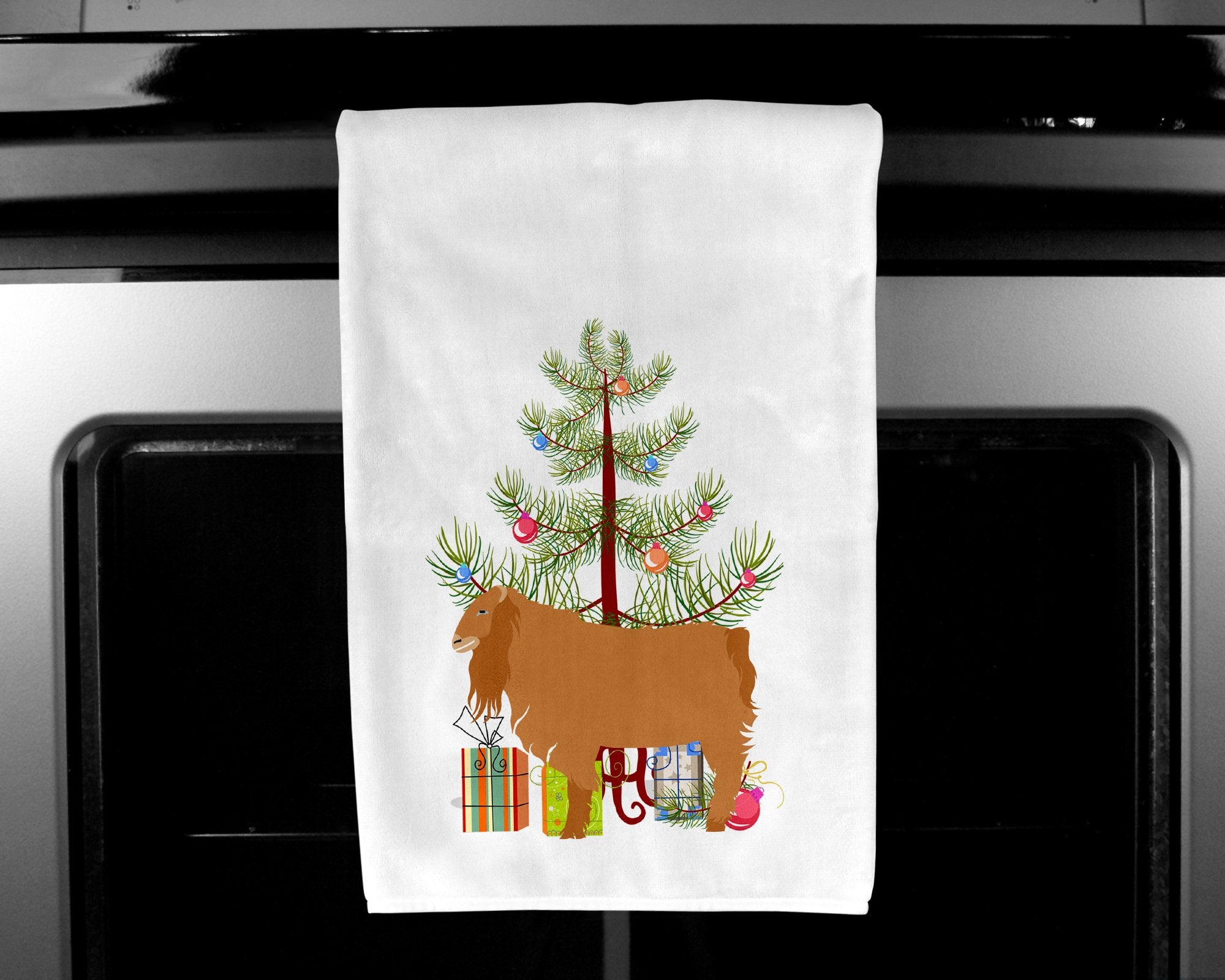 American Lamancha Goat Christmas White Kitchen Towel Set of 2 BB9252WTKT by Caroline's Treasures