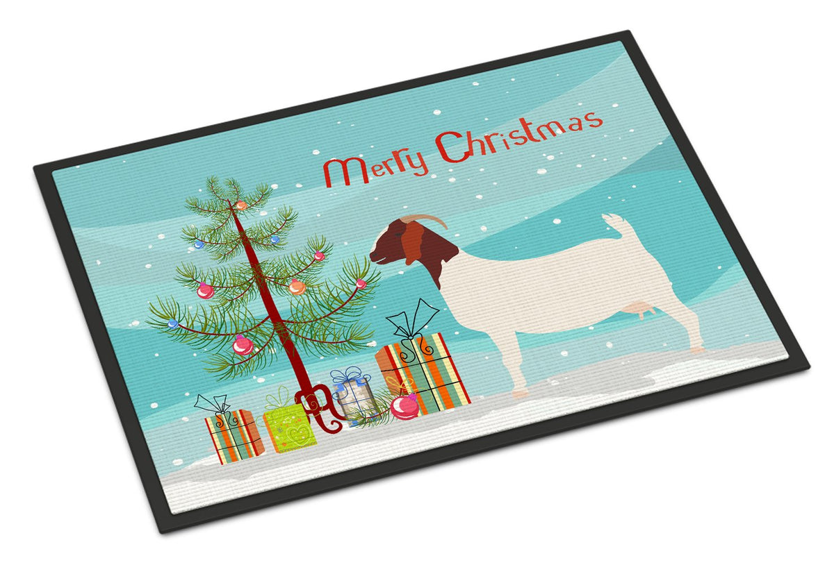 Boer Goat Christmas Indoor or Outdoor Mat 24x36 BB9253JMAT by Caroline&#39;s Treasures