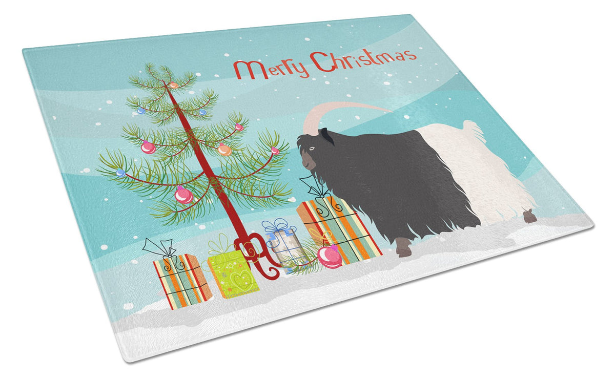 Welsh Black-Necked Goat Christmas Glass Cutting Board Large BB9254LCB by Caroline&#39;s Treasures