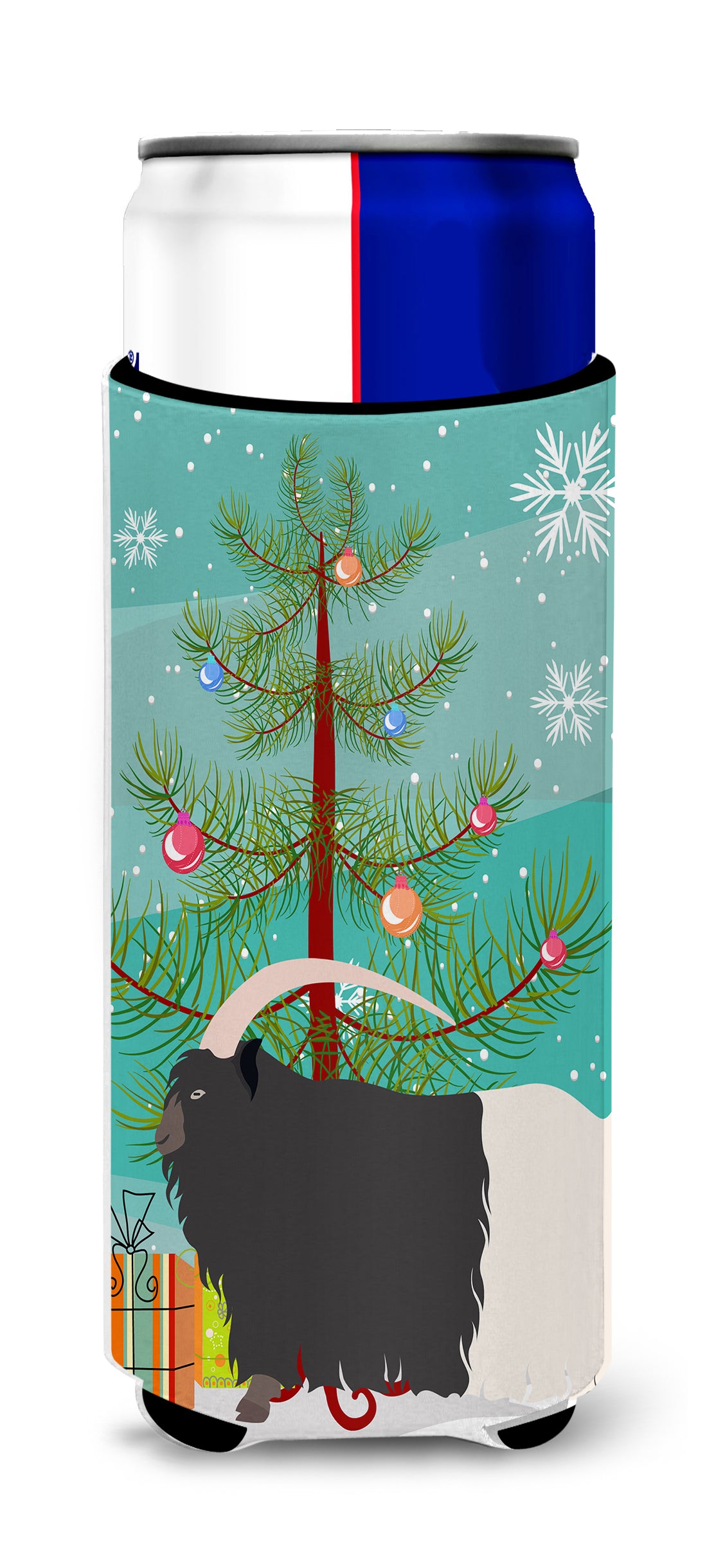 Welsh Black-Necked Goat Christmas  Ultra Hugger for slim cans BB9254MUK