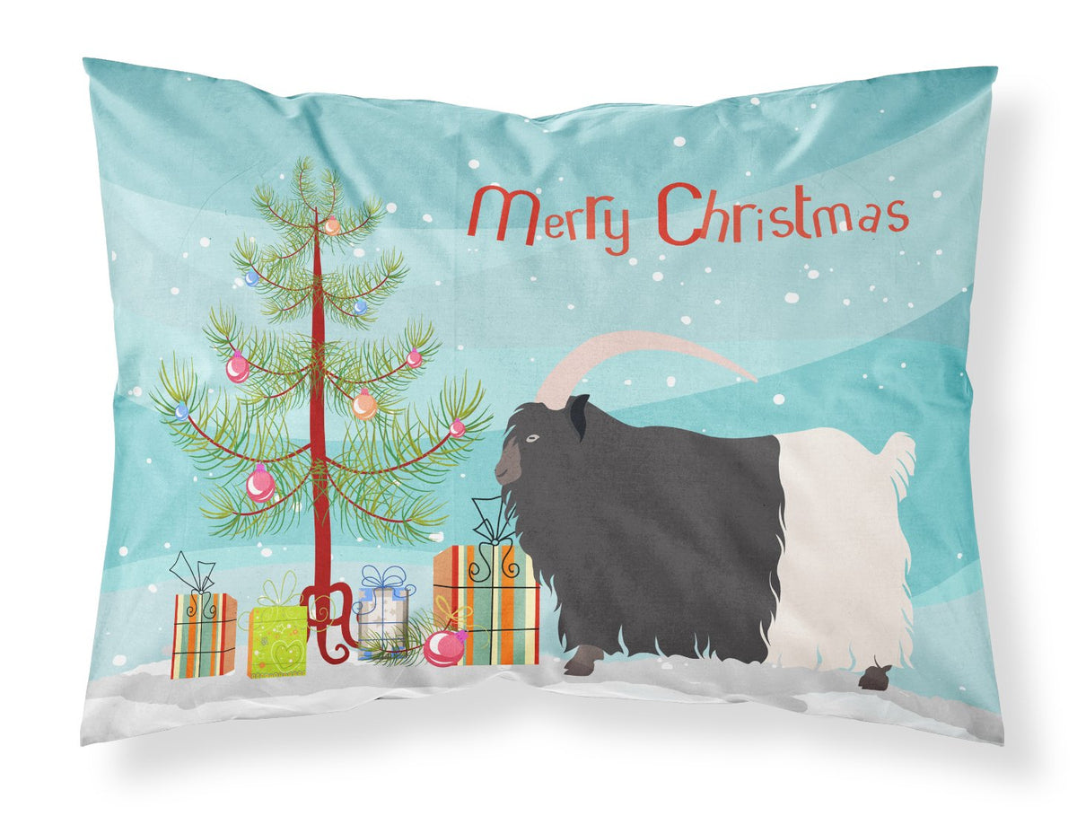 Welsh Black-Necked Goat Christmas Fabric Standard Pillowcase BB9254PILLOWCASE by Caroline&#39;s Treasures