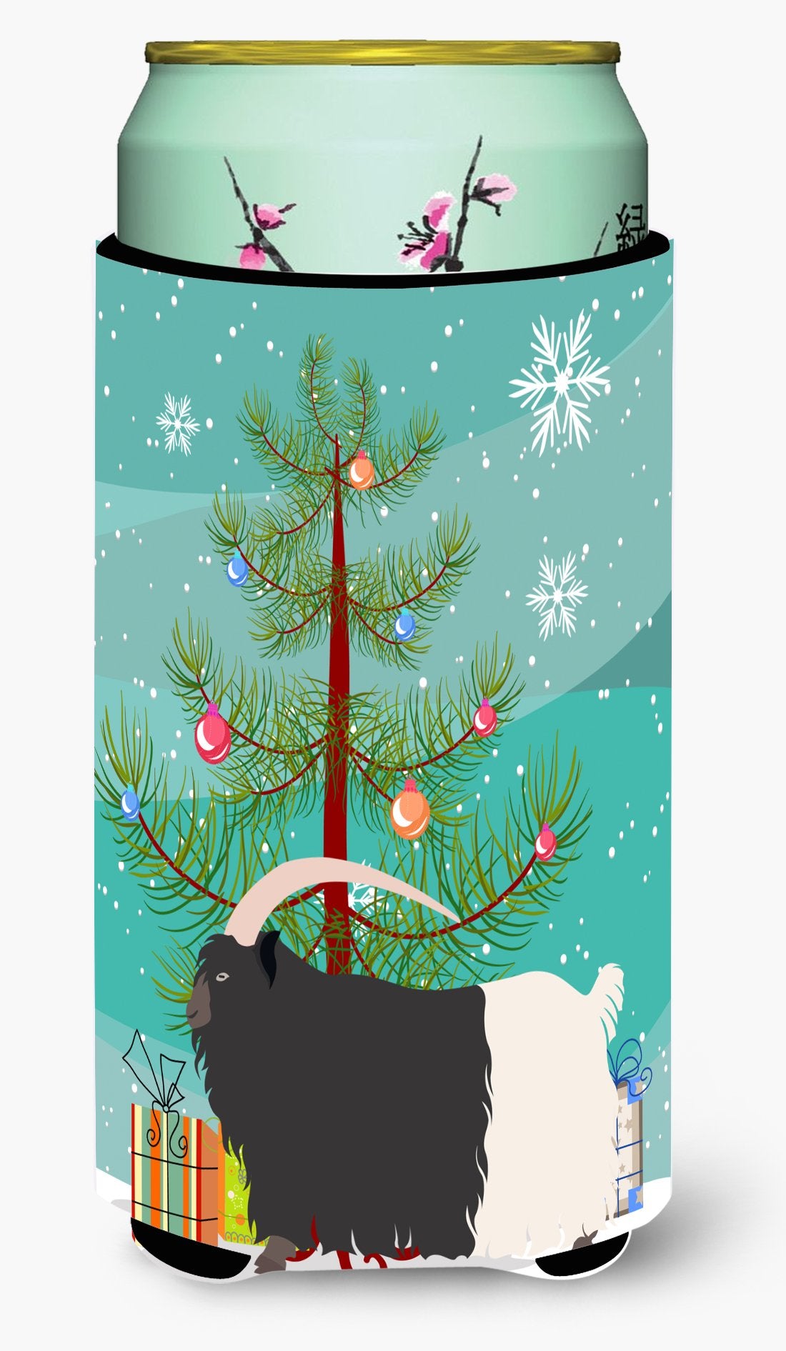 Welsh Black-Necked Goat Christmas Tall Boy Beverage Insulator Hugger BB9254TBC by Caroline&#39;s Treasures