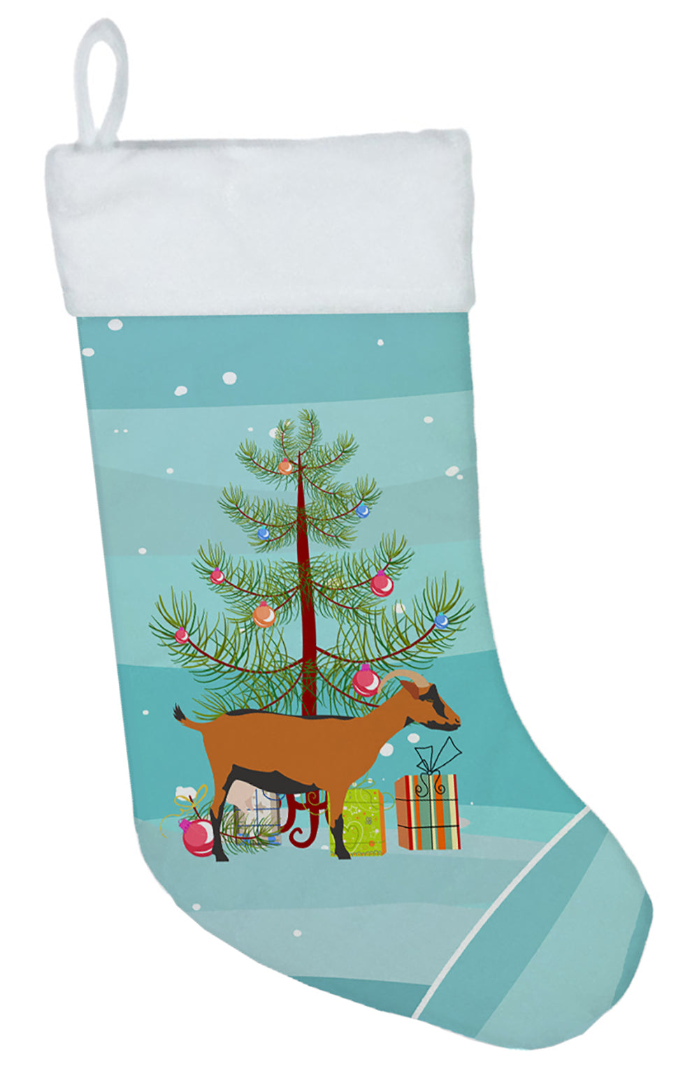 Oberhasli Goat Christmas Christmas Stocking BB9255CS