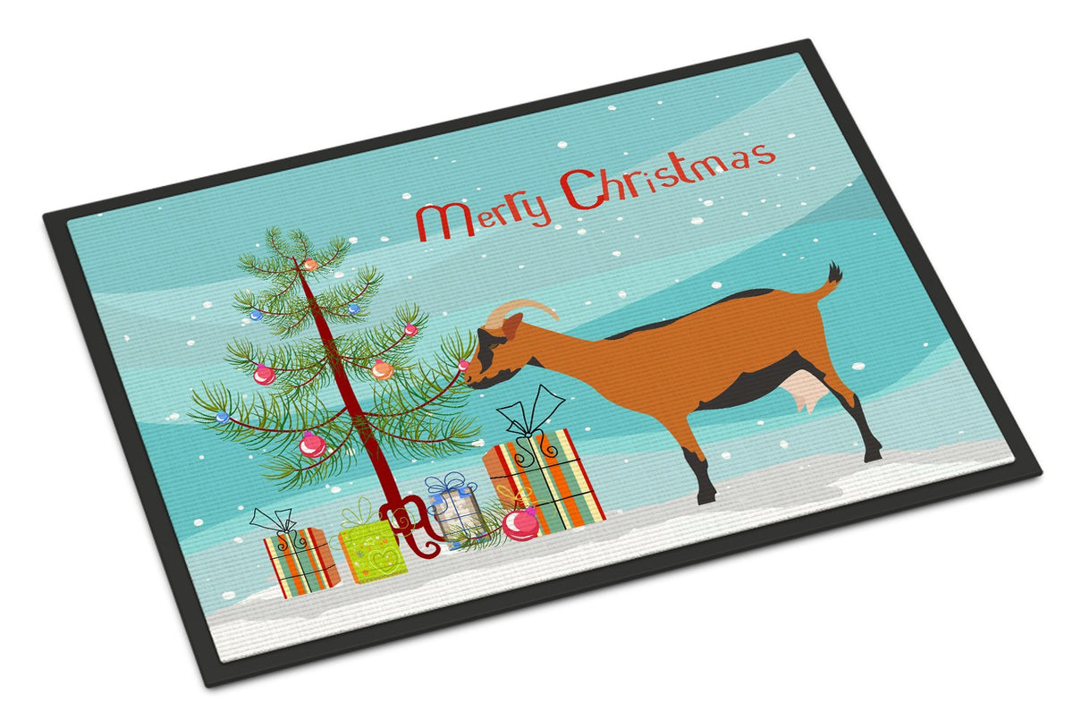 Oberhasli Goat Christmas Indoor or Outdoor Mat 24x36 BB9255JMAT by Caroline&#39;s Treasures