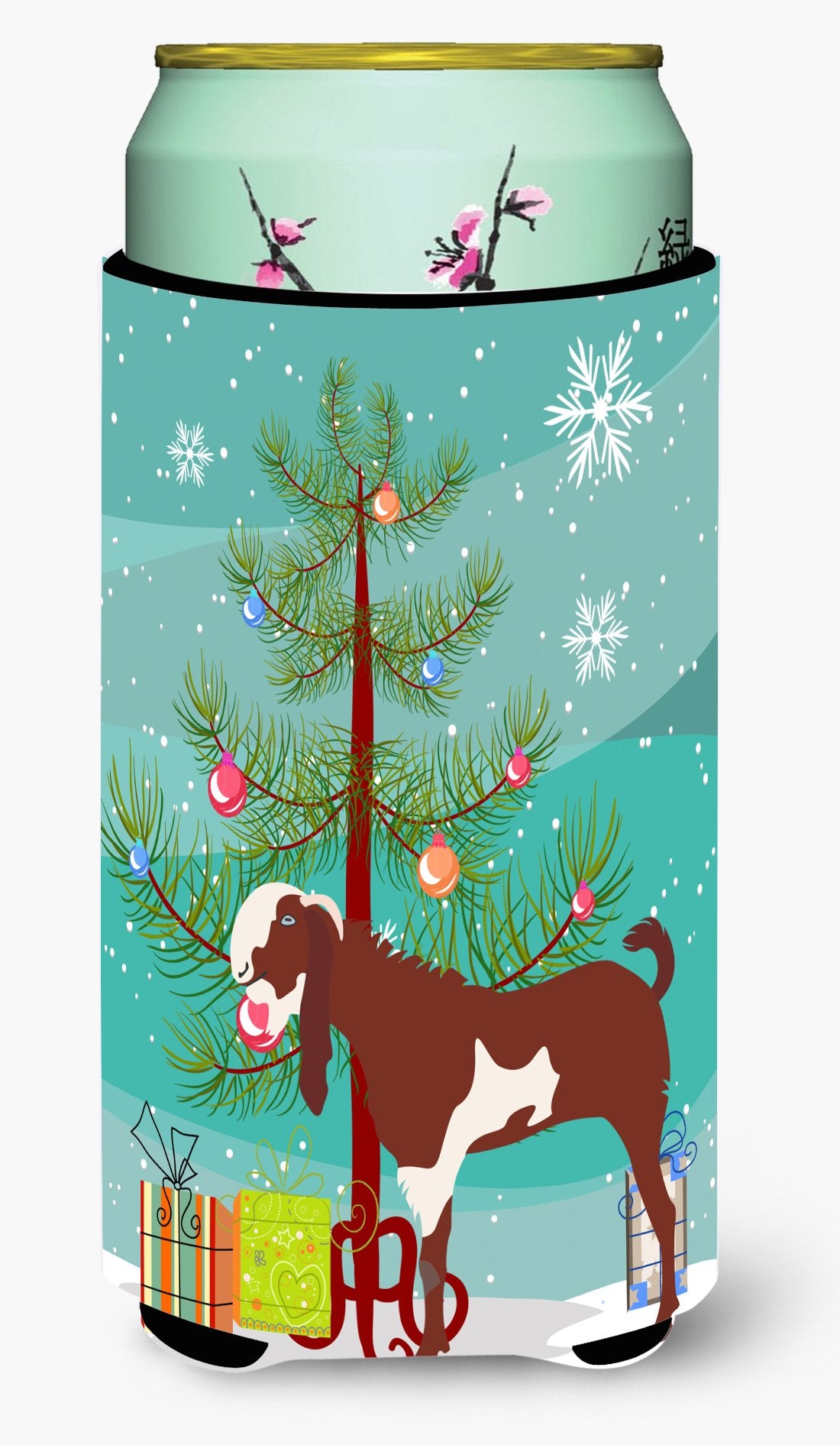Jamnapari Goat Christmas Tall Boy Beverage Insulator Hugger BB9257TBC by Caroline&#39;s Treasures