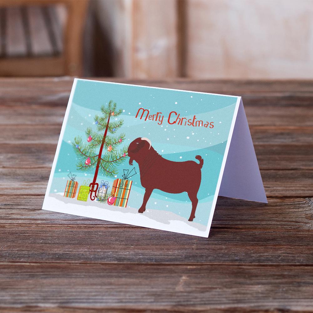 Kalahari Red Goat Christmas Greeting Cards and Envelopes Pack of 8 - the-store.com