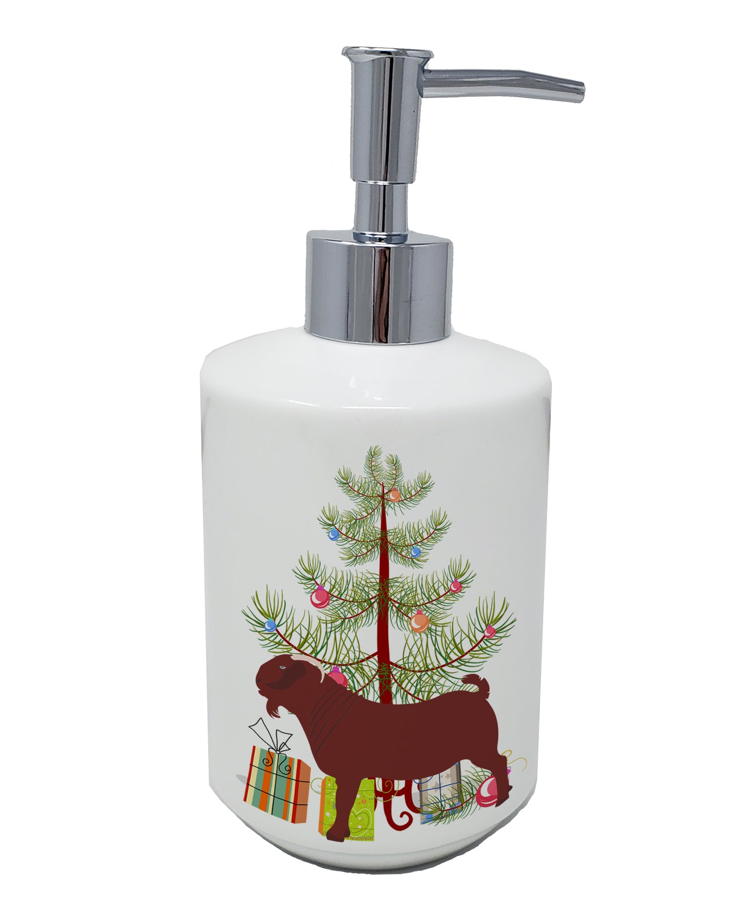 Buy this Kalahari Red Goat Christmas Ceramic Soap Dispenser
