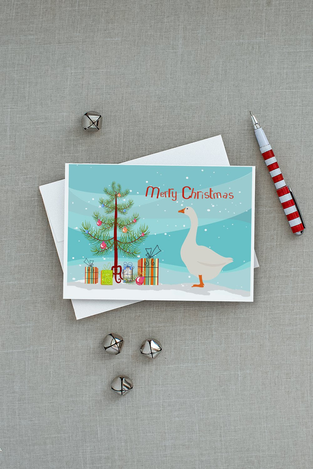 Embden Goose Christmas Greeting Cards and Envelopes Pack of 8 - the-store.com
