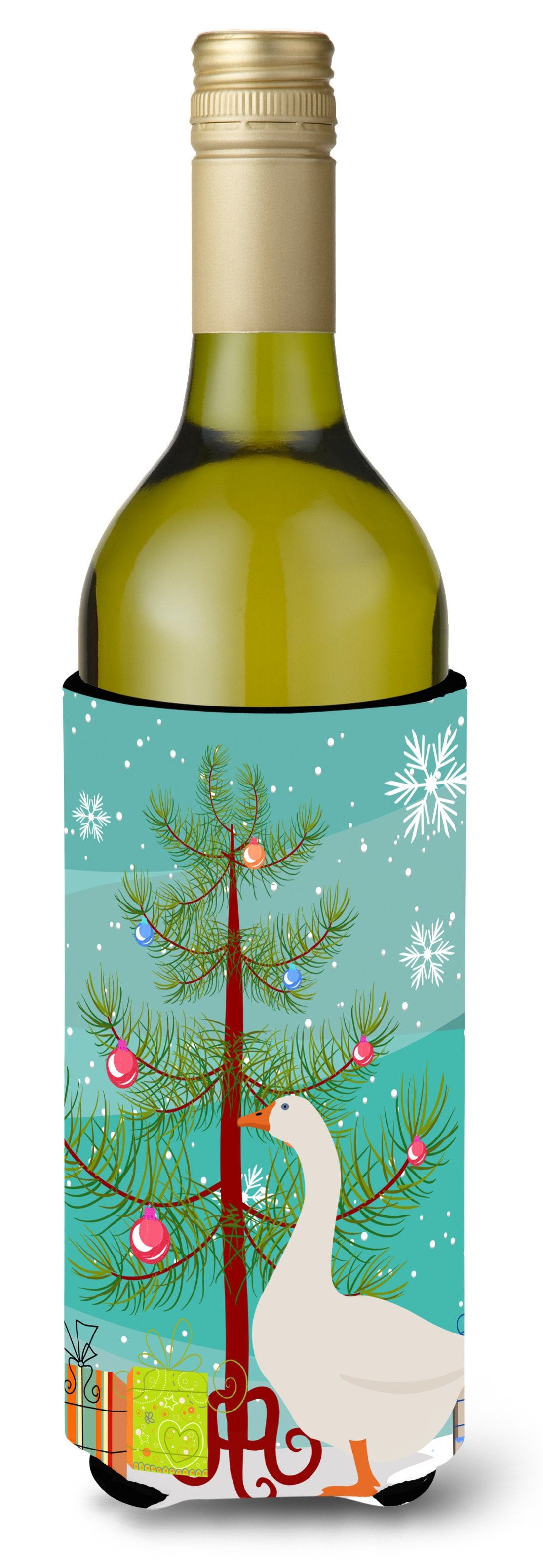 Embden Goose Christmas Wine Bottle Beverge Insulator Hugger BB9259LITERK by Caroline&#39;s Treasures
