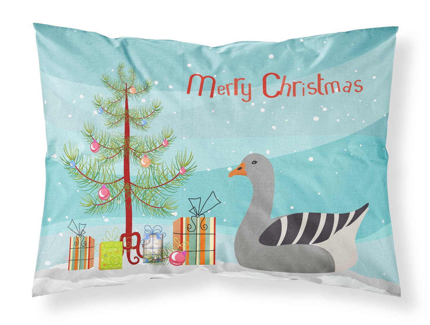 Pilgrim Goose Christmas Fabric Standard Pillowcase BB9260PILLOWCASE by Caroline's Treasures