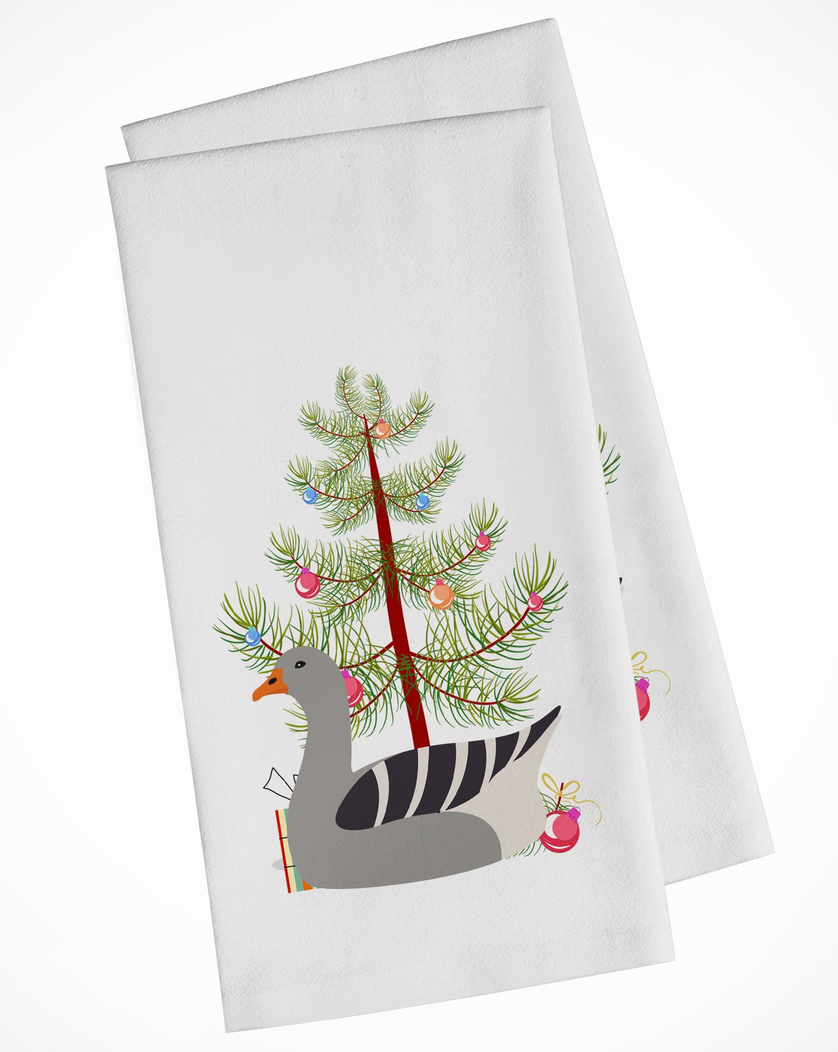 Pilgrim Goose Christmas White Kitchen Towel Set of 2 BB9260WTKT by Caroline&#39;s Treasures